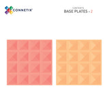 (PRE-ORDER) Connetix : Pastel Lemon & Peach Base Plate 2 pc (ALL PRE-ORDERS ARE A FINAL SALE)