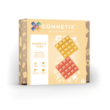 (PRE-ORDER) Connetix : Pastel Lemon & Peach Base Plate 2 pc (ALL PRE-ORDERS ARE A FINAL SALE)