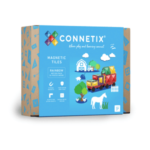 Connetix Magnetic Tiles : Rainbow Motion Pack 24 pc