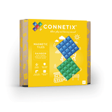 Connetix Magnetic Tiles : Rainbow Blue & Green Base Plate 2 pc