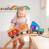 Connetix Magnetic Tiles : Rainbow Transport Pack 50 pc