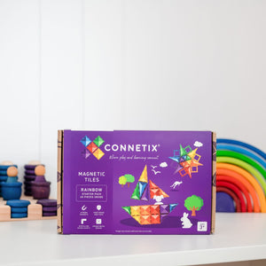 Connetix Magnetic Tiles : Rainbow Starter Pack 60 pc