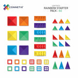 Connetix Magnetic Tiles : Rainbow Starter Pack 60 pc