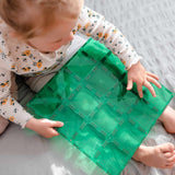 Connetix Magnetic Tiles : Rainbow Blue & Green Base Plate 2 pc