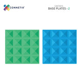 Connetix Magnetic Tiles : Rainbow Blue & Green Base Plate 2 pc