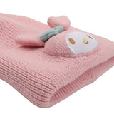 Licensed Sanrio Pink Knit Beanie with My Melody Face