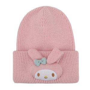 Licensed Sanrio Pink Knit Beanie with My Melody Face