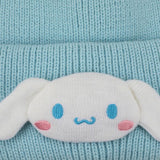 Licensed Sanrio Blue Knit Beanie with Cinnamoroll Face