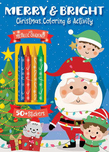 Merry & Bright! Christmas Coloring & Activity with Crayons