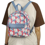Disney - Stitch Floral Print Saffiano Mini Backpack