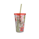 The Grinch - White and Red - 16 oz Cup with Straw