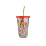 The Grinch - White and Red - 16 oz Cup with Straw