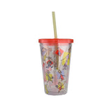 The Grinch - White and Red - 16 oz Cup with Straw