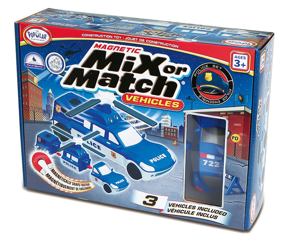 Popular Playthings : Magnetic Mix or Match Vehicles - Police