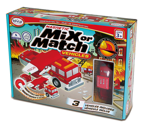 Popular Playthings : Magnetic Mix or Match Vehicles - Fire & Rescue