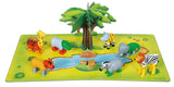 Popular Playthings : MINI Magnetic Mix or Match Deluxe Jungle - 7 Animals With Pop-Up Play Mat