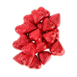 Palmer : Red Foil Individually Wrapped Chocolate Valentine's Hearts - Bulk (Sold By The Ounce)