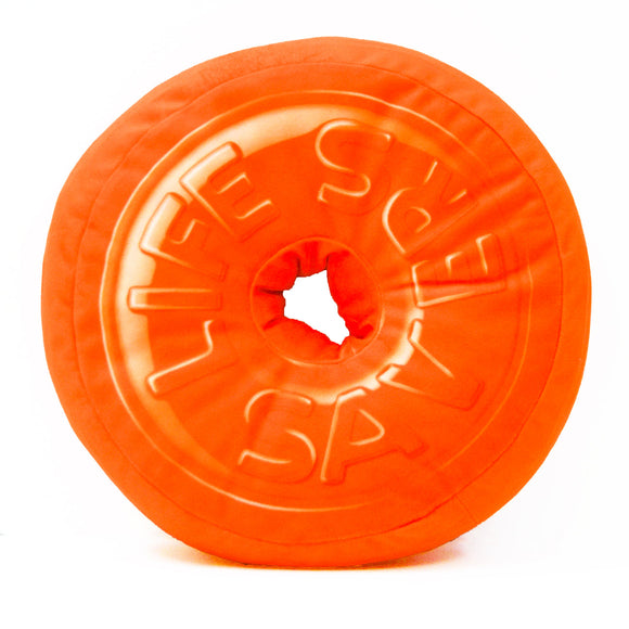 LIFESAVERS : Orange Round Pillow with Hole - 10