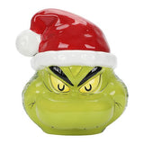 The Grinch Santa Hat Sculpted Ceramic Cookie Jar