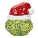 The Grinch Santa Hat Sculpted Ceramic Cookie Jar