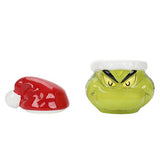 The Grinch Santa Hat Sculpted Ceramic Cookie Jar