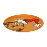 Dr Seuss The Grinch - Max With Santa Hat 8” Melamine Plate