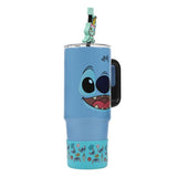 Disney Lilo And Stitch - Stitch 30oz Stainless Steel Tumbler w/Acrylic Straw and Rubber Sleeve