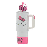 Hello Kitty Bow - 30oz Stainless Steel Tumbler w/Acrylic Straw and Rubber Sleeve