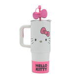 Hello Kitty Bow - 30oz Stainless Steel Tumbler w/Acrylic Straw and Rubber Sleeve