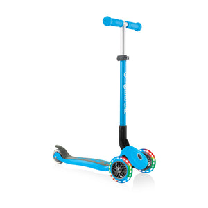 Globber : Primo Series Foldable Scooter with Lights - Sky Blue