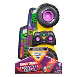 Monster Jam, Official Grave Digger Freestyle Force, Remote Control Car Indoor/Outdoor 12 Stunts, 1:15 Scale