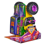 Monster Jam, Official Grave Digger Freestyle Force, Remote Control Car Indoor/Outdoor 12 Stunts, 1:15 Scale