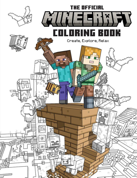 Two Slimes - Coloring Page (Minecraft)